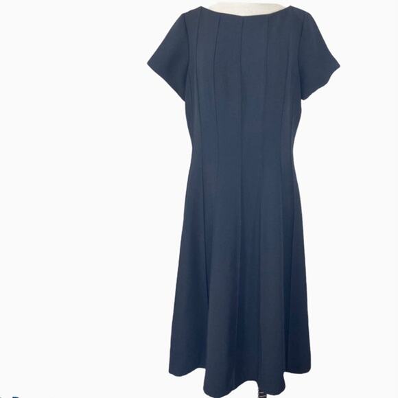 Fit & flare little black dress, NEW womens size 10 midi from JS Collections - Picture 1 of 7